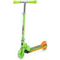 XOOTZ Wild Rider Tiger LED Kids Kick Scooter - Green, Green
