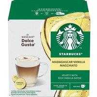 STARBUCKS Dolce Gusto Madagascar Vanilla Macchiato Pods - Pack of 12, Green,White