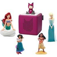 TONIES Toniebox Starter Set (Purple) & Set of 4 Disney Audio Figures Bundle