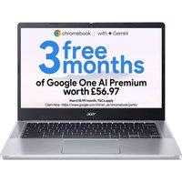 ACER 314 14" Chromebook - IntelN100, 128 GB eMMC, Silver, Silver/Grey