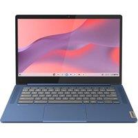 LENOVO IdeaPad Slim 3 14 Refurbished Chromebook - MediaTek Kompanio 520, 128 GB eMMC, Blue (Very Good Condition), Blue