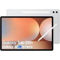 SAMSUNG Galaxy Tab S10 12.4" Refurbished Tablet - 512 GB, Platinum Silver (Excellent Condition), Silver/Grey