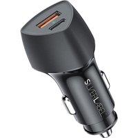SILVERLABEL Dual PD 20 W USB Car Charger - Black, Black