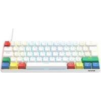NOS C-450 Mini Pro RGB Mechanical Gaming Keyboard - White, White