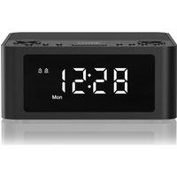 LOGIK LCRB25 FM Clock Radio - Black, Black
