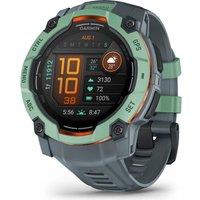 GARMIN Instinct 3 AMOLED Smart Watch - 50 mm, Neo Tropic with Twilight Silicone Band, Silver/Grey,Green