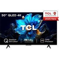 50 TCL 50P7K Smart 4K Ultra HD HDR QLED TV, Silver/Grey