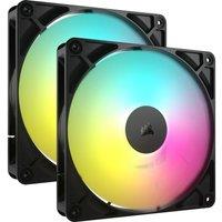 CORSAIR RS140 ARGB PWM 140 mm Case Fan - Dual Pack, Black