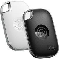 TILE Pro (2024) Bluetooth Tracker - Black & White, Pack of 2, Black,White