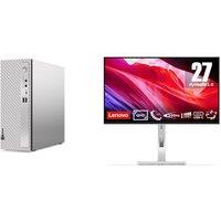 Lenovo IdeaCentre 3 Desktop PC (Intel Core i7, 1 TB SSD) & L27h-4A Quad HD 27" IPS WLED Monitor Bundle - Grey, Silver/Grey