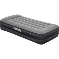BESTWAY Tritech Air Mattress with Built-in Pump - Single, Blue,Silver/Grey