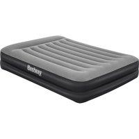 BESTWAY Tritech Air Mattress with Built-in Pump - Queen, Blue,Silver/Grey