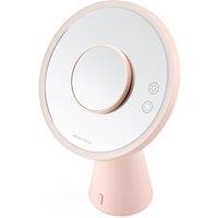 BEAUTIFLY Smart Moon Make-up Mirror with Bluetooth Speaker, Pink,Silver/Grey