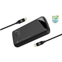 OUR PURE PLANET OPP204 20000 mAh Portable Power Bank - Black, Black