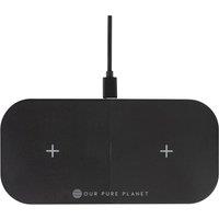 OUR PURE PLANET OPP131 Dual Wireless Charging Pad - Black, Black