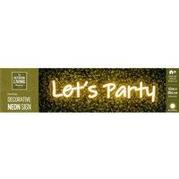 PREMIER Let?s Party LED Neon Sign - Warm White