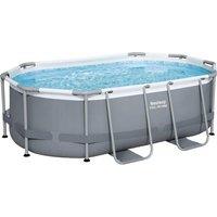 BESTWAY 10ft x 33" Steel Pro MAX BW5614AGB-25 Oval Swimming Pool - Dark Grey