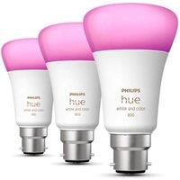 PHILIPS HUE White & Color Ambiance 800 Smart LED Spotlight - B22, Triple Pack