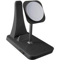 ZENS Modular Series Qi 3-in-1 Magnetic 30 W Wireless Charging Stand - Black, Black