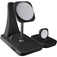 ZENS Modular Series Qi 4-in-1 Magnetic 30 W Wireless Charging Stand - Black, Black