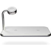 ZENS Dual Watch Qi Wireless Charging Pad, White