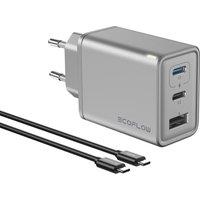 ECOFLOW RAPID 65 W GaN Charger, Silver/Grey