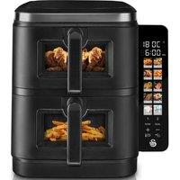 SWAN SD10522BLK Dual Air Fryer - Black, Black
