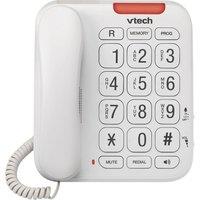VTECH CL1100 Big Button Corded Phone - White, White
