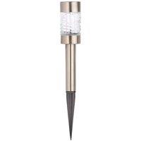 SMART GARDEN Martini 3L Solar Stake Light - Stainless Steel, Pack of 4, Stainless Steel