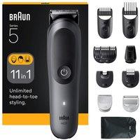 BRAUN Series 5 AIO5560 11-in-1 Wet & Dry Trimmer - Grey, Silver/Grey
