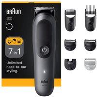 BRAUN Series 5 AIO5520 7-in-1 Wet & Dry Trimmer - Grey, Silver/Grey