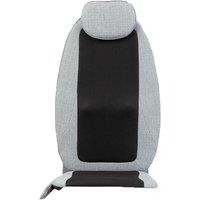 SHARPER IMAGE Shiatsu Back Massage Seat Topper - Cream & Brown