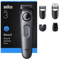 BRAUN Series 3 BRABT3560 Beard Trimmer - Black, Silver/Grey