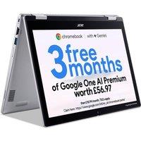 ACER Spin 312 12" 2 in 1 Chromebook - IntelN100, 128 GB eMMC, Silver, Silver/Grey