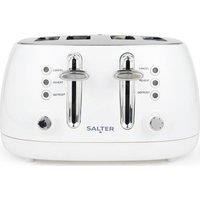 SALTER Boston EK6558MW 4-Slice Toaster - White, White