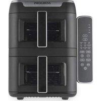PROGRESS EK6467P Dual Tier Air Fryer - Black, Black