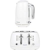 SALTER COMBO-9765 Boston Jug Kettle & 4-Slice Toaster Bundle - White, White