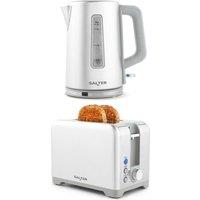 SALTER Aspen Combo-9759 Jug Kettle & 2-Slice Toaster Bundle - Silver, Silver/Grey