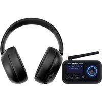 MIXX StreamQ Wireless Bluetooth Headphones & StreamPort Audio Transmitter - Black, Black