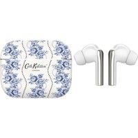 VQ Skylark Wireless Bluetooth Earbuds - White & Blue, White,Blue,Patterned