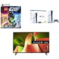 65" Lg OLED65B46LA Smart 4K Ultra HD HDR OLED TV, LEGO Star Wars: The Skywalker Saga & PlayStation 5 (Model Group - Slim) Bundle, Black