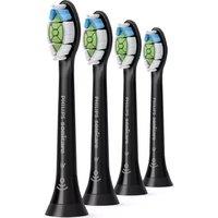 PHILIPS Sonicare HX6064/88 W2 Optimal White Toothbrush Heads - Pack of 4, Black