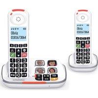 SWISSVOICE Xtra 2355 Duo Cordless Phone - Twin Handsets, White, White