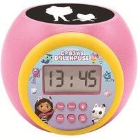 LEXIBOOK Projector Alarm Clock - Gabby's Dollhouse, Yellow,Pink