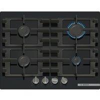 BOSCH Series 4 PNP6B6K40 60 cm Gas Hob - Black, Black