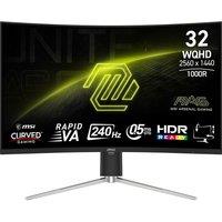 MSI MAG 325CQRXF E2 Quad HD 31.5" Curved Rapid VA LCD Gaming Monitor - Black, Black