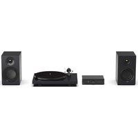 PRO-JECT Colourful Audio Belt Drive Turntable, Stereo Box and Speaker System - Satin Black, Black