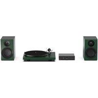 PRO-JECT Colourful Audio Belt Drive Turntable, Stereo Box and Speaker System - Fir Satin Green, Green