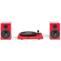 PRO-JECT Juke Box E1 Belt Drive Bluetooth Turntable & Speakers - Red, Red