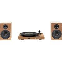 PRO-JECT Juke Box E1 Belt Drive Bluetooth Turntable & Speakers - Brown, Brown
